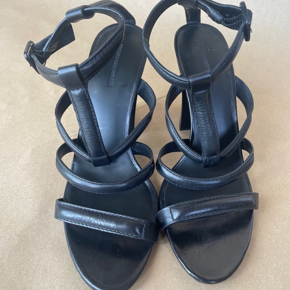 NWOT Alexander Wang Black Block Heel Gladiator Sandal